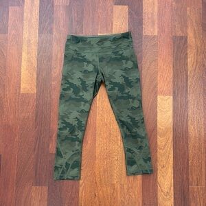 Lululemon Athletica Green Camouflage Capris